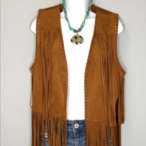 Ali Miles fringe vest medium